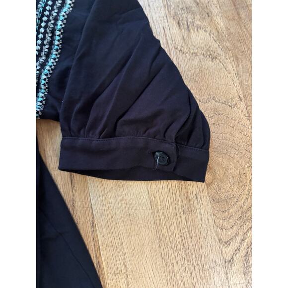 J Jill Embroidered Peasant Shirt XL - Picture 2 of 5